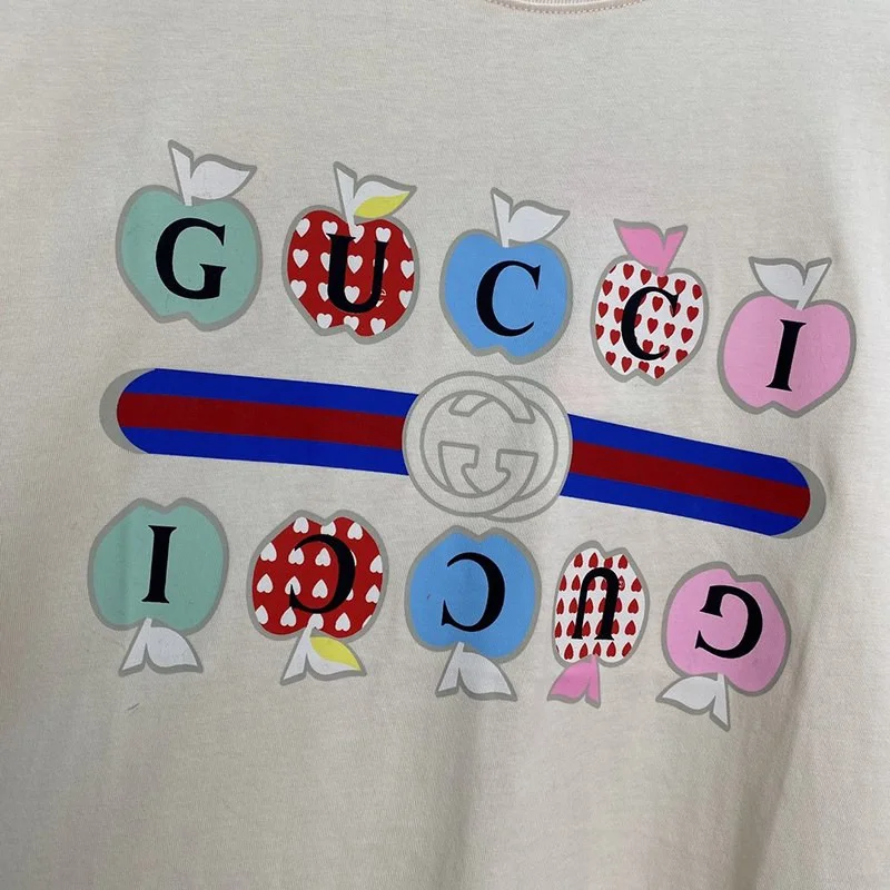 人気No1 グッチ コットン Tシャツ コピー半袖 ロゴ gud69063