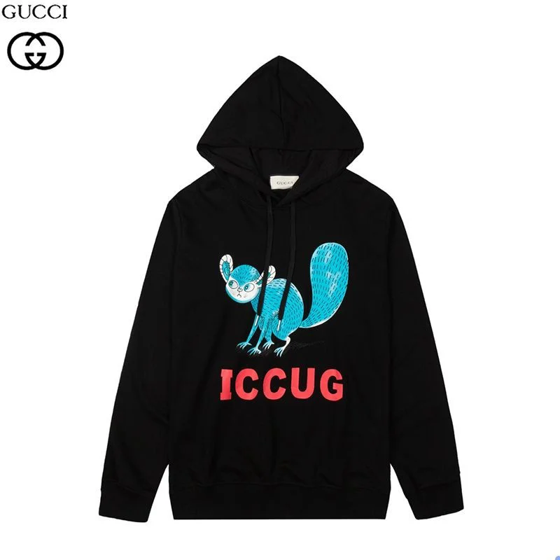 秋冬新作 グッチ フレイヤ ハルタス 偽物“ICCUG” プリント パーカー gue56002