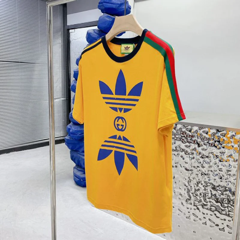 21-22AW ディダス×グッチ コットン ジャージ Tシャツ コピー gue57855