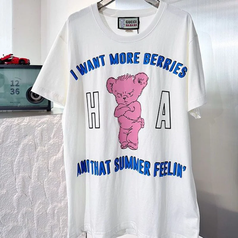 すぐ届く グッチ アニマル プリント コピー コットン Tシャツ guf59456