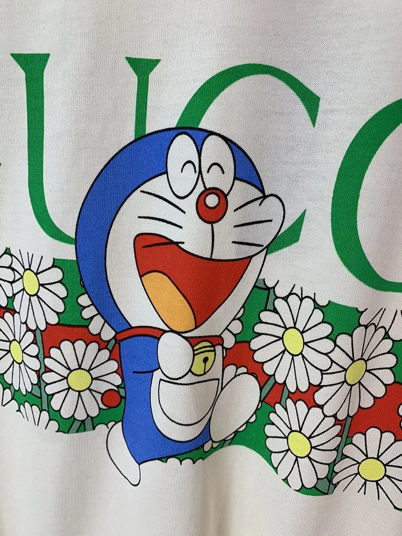 超話題!グッチxドラえもん コピー★コラボ★オーバーサイズ Tシャツ gug48308