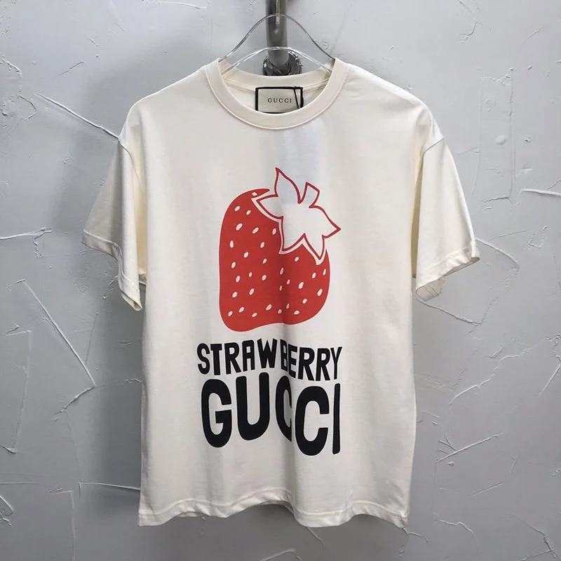 セール新作★"グッチ STRAWBERRY コピー" コットンTシャツ★すぐ届く! gui32635