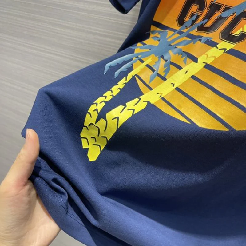 完売必至【グッチ】パームツリー コットン ジャージー Tシャツ コピー gui88097