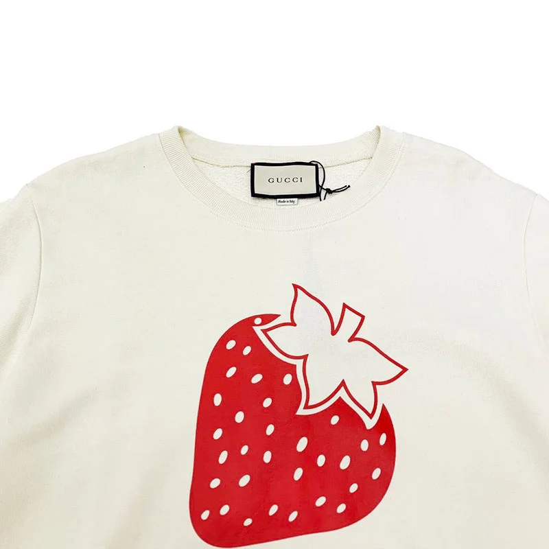 争奪戦 グッチ 21AW★STRAWBERRY ロゴ キラキラ コピー スウェット gui92069