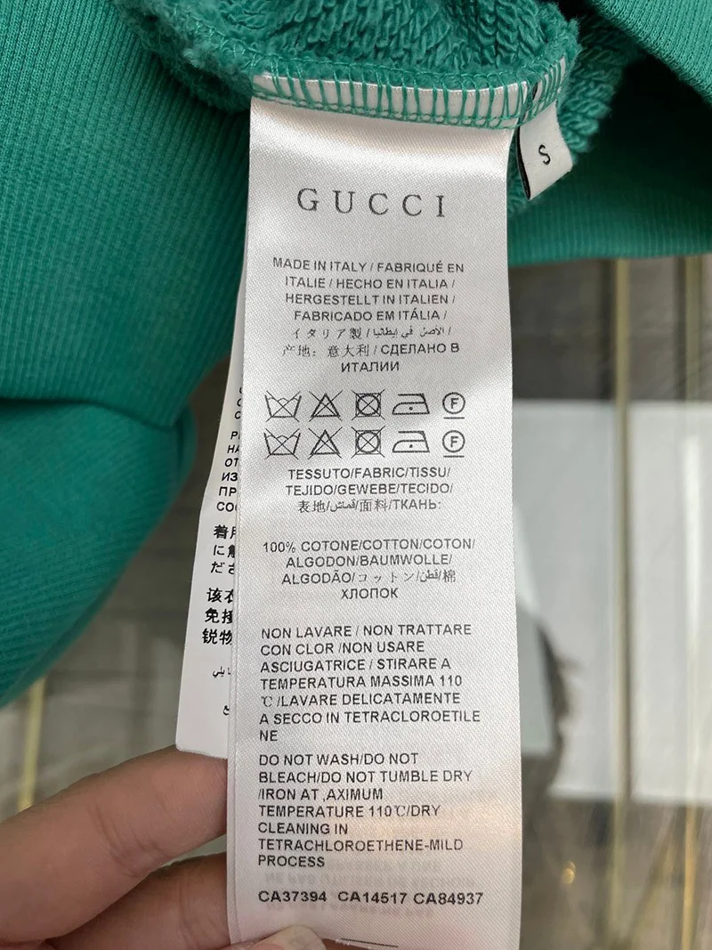 稀少 グッチ 100周年記念 偽物 コットン スウェットシャツ gul75546