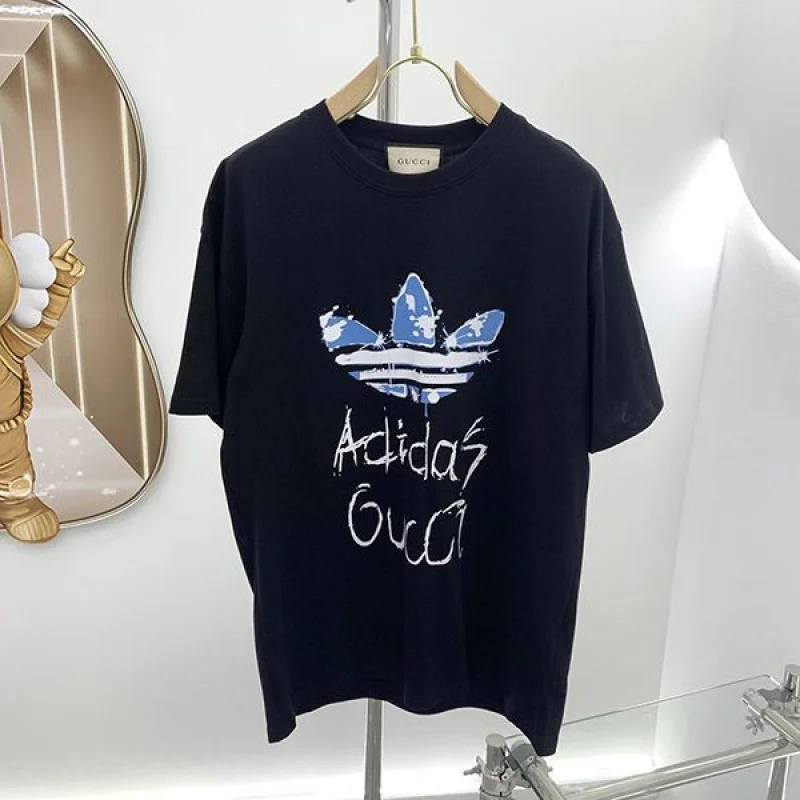 ブティック♪adidas x グッチ コットン 偽物 Tシャツ gul99522