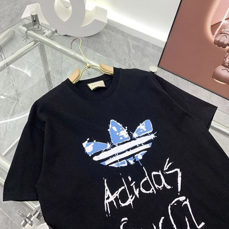 ブティック♪adidas x グッチ コットン 偽物 Tシャツ gul99522