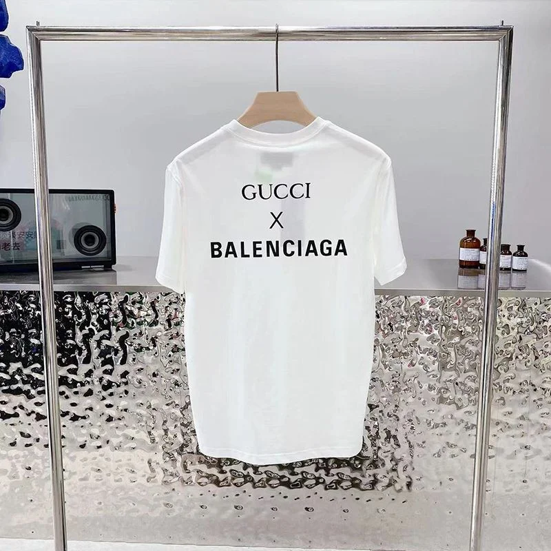 一目惚れ♪グッチ x バレンシアガ スーパーコピー コラボ 半袖Tシャツ gum47234