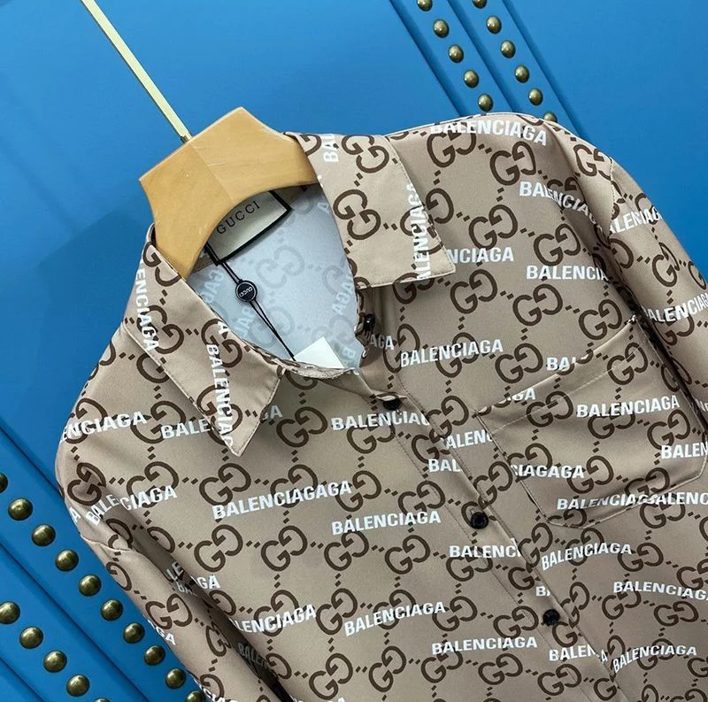 秋冬新作グッチ バレンシアガ シャツ 偽物 上下セット gum77077
