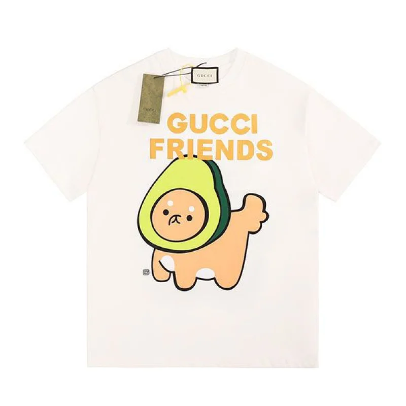 ☆超人気☆グッチ×Kawaii 偽物 キャットプリント Tシャツ gum95166