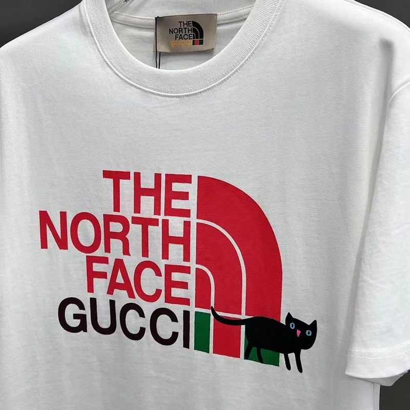 稀少【関送込】グッチ x ノースフェイス コピー コラボ 半袖Tシャツ gun12019