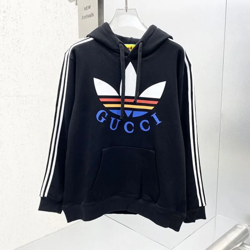 入手困難グッチ×アディダス コピー トレフォイルグッチコットンフーディ 2色 guo38991
