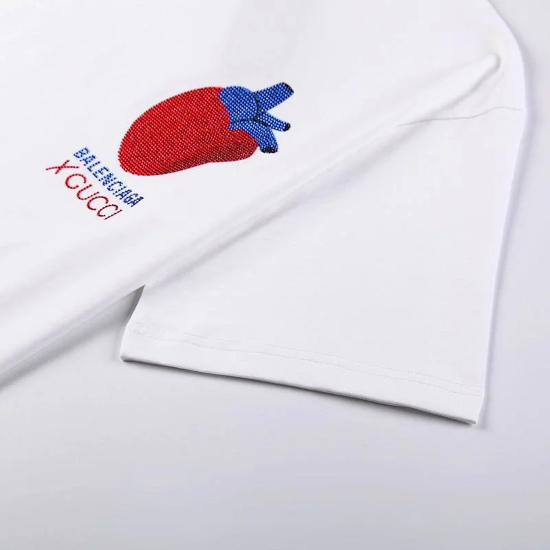 21AW新作グッチ×バレンシアガ 心臓ロゴ Tシャツ 偽物 ホワイト gup35988