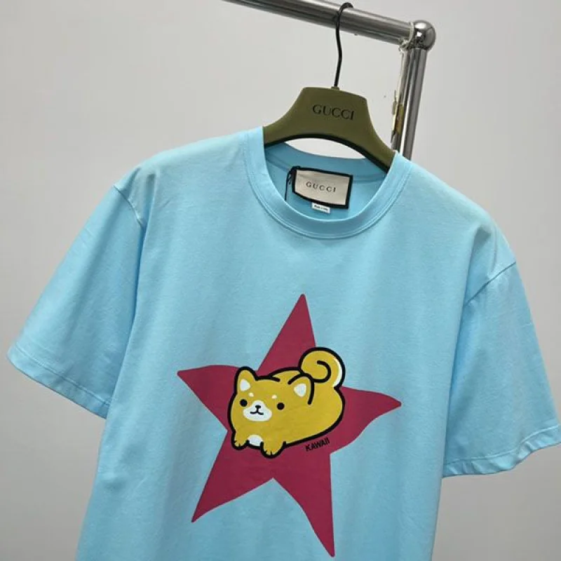 【大特価】グッチ×Kawaii コピー キャットプリント Tシャツ gup59765