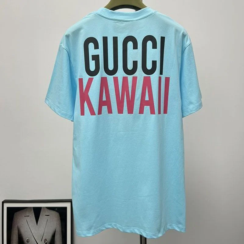 【大特価】グッチ×Kawaii コピー キャットプリント Tシャツ gup59765