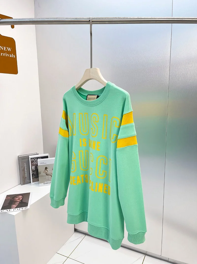 日本未入荷 グッチ 100周年記念 偽物 コットン スウェットシャツ gup89715