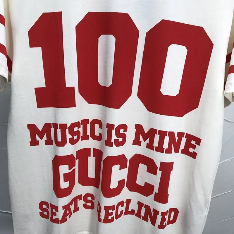 ★日本!!人気!100周年記念★グッチ★Tシャツ コピー コットン クルーネック ストライプ gur83366