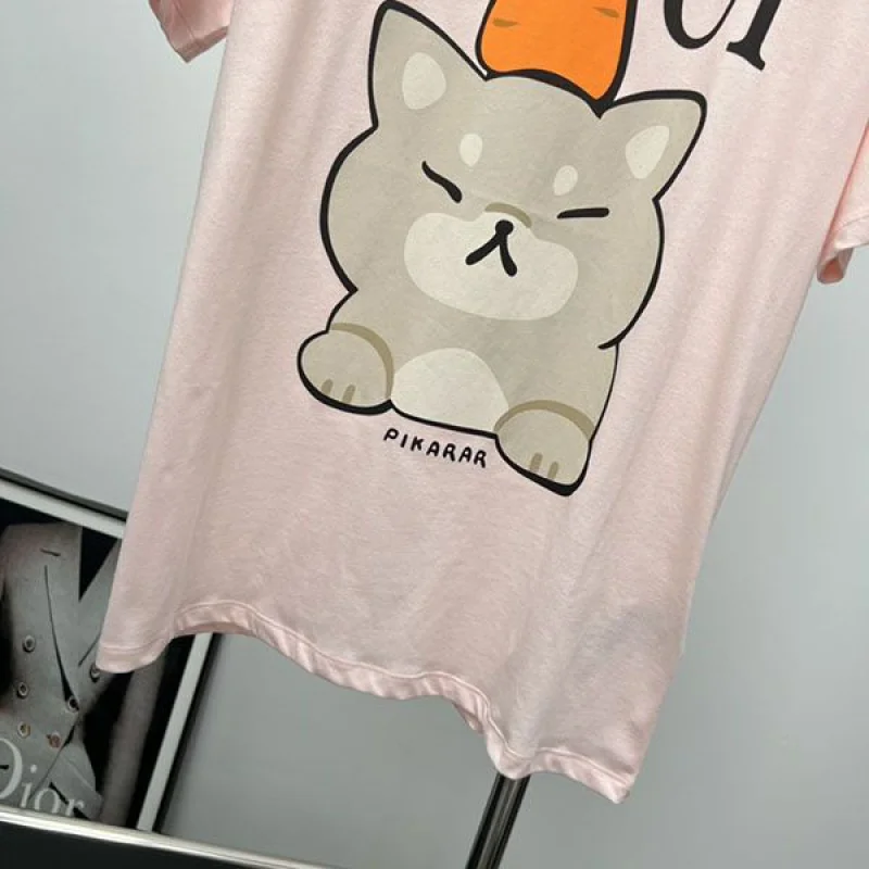 信用第一 グッチ×Kawaii コピー キャットプリント Tシャツ gus26464