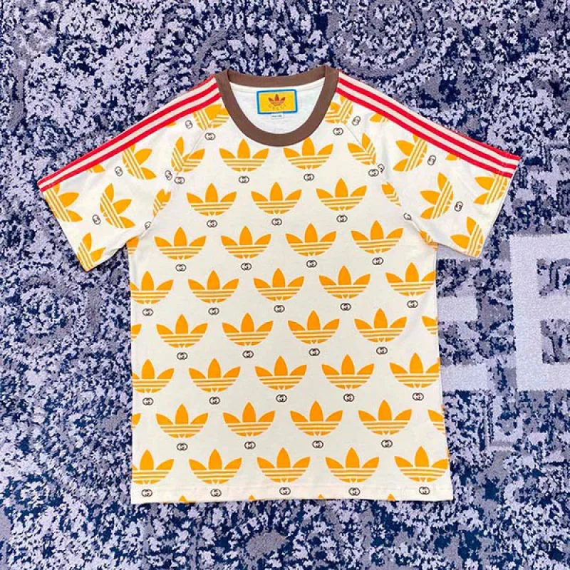 世界中で大人気♪ディダス×グッチ コットン ジャージ Tシャツ コピー gus90660