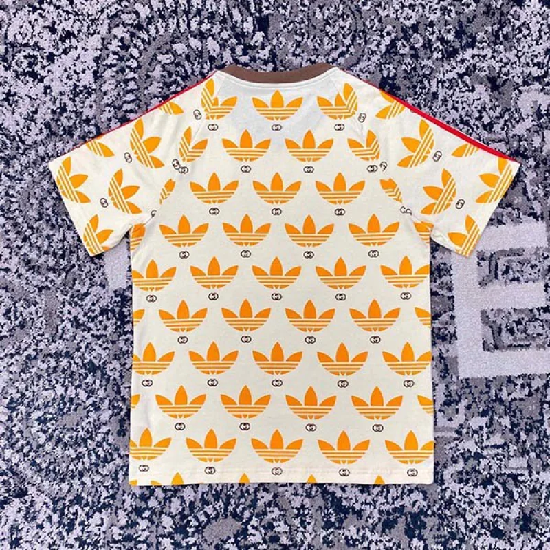 世界中で大人気♪ディダス×グッチ コットン ジャージ Tシャツ コピー gus90660