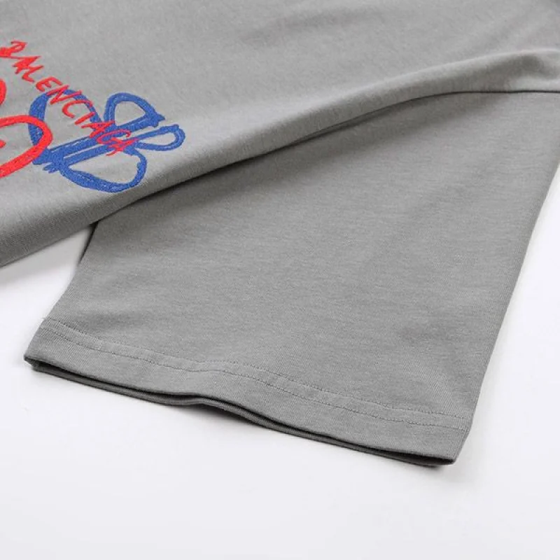 送料込グッチ バレンシアガ コラボ ロゴ グレーTシャツ スーパーコピー gut65335