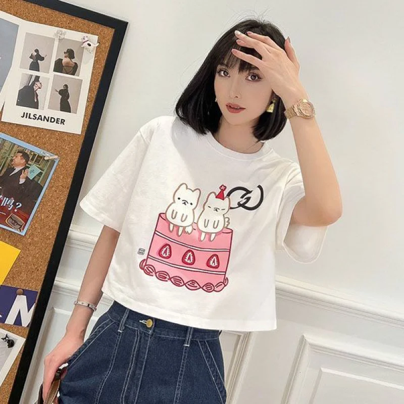 売上総額1位!グッチ×Kawaii キャットプリント Tシャツ スーパーコピー guu81190