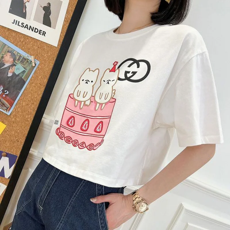 売上総額1位!グッチ×Kawaii キャットプリント Tシャツ スーパーコピー guu81190