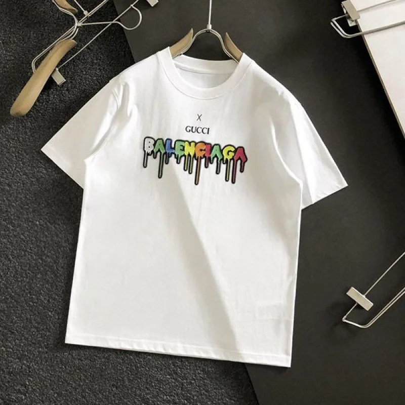 【関送込】グッチ x バレンシアガ 偽物 コラボ 半袖Tシャツ 2色 guu97767