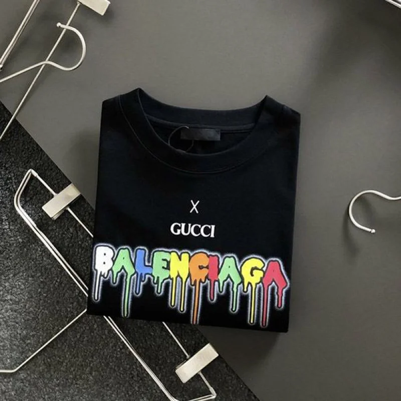 【関送込】グッチ x バレンシアガ 偽物 コラボ 半袖Tシャツ 2色 guu97767