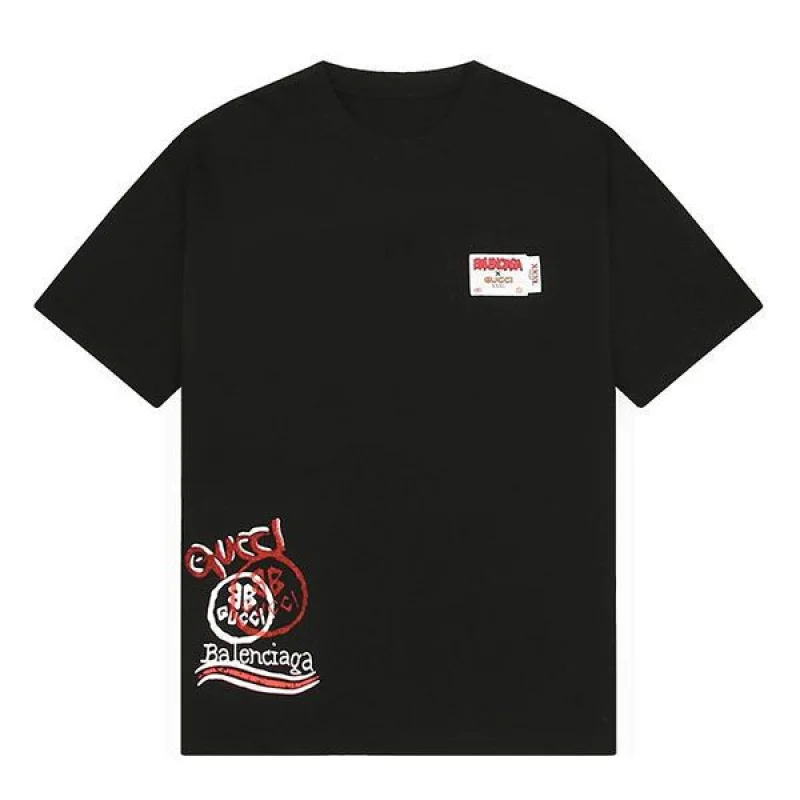 ★日本!!人気!グッチ×バレンシアガ コラボ 偽物 クルーネック Tシャツ guv58011