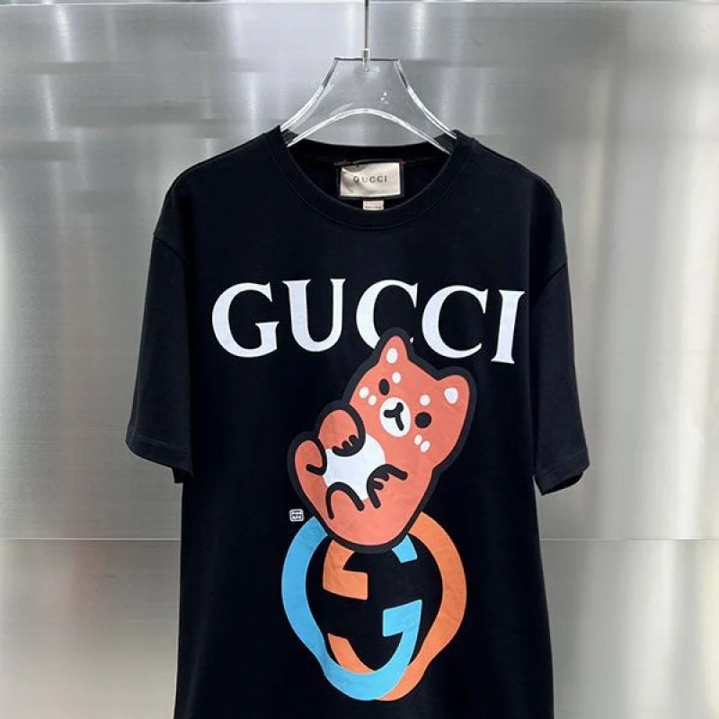 速達発送グッチ×Kawaii キャットプリント Tシャツ 偽物 guw06752