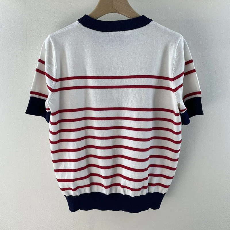 【日本未発売】グッチ ストライプ コットン 半袖 Tシャツ スーパーコピー guw08454