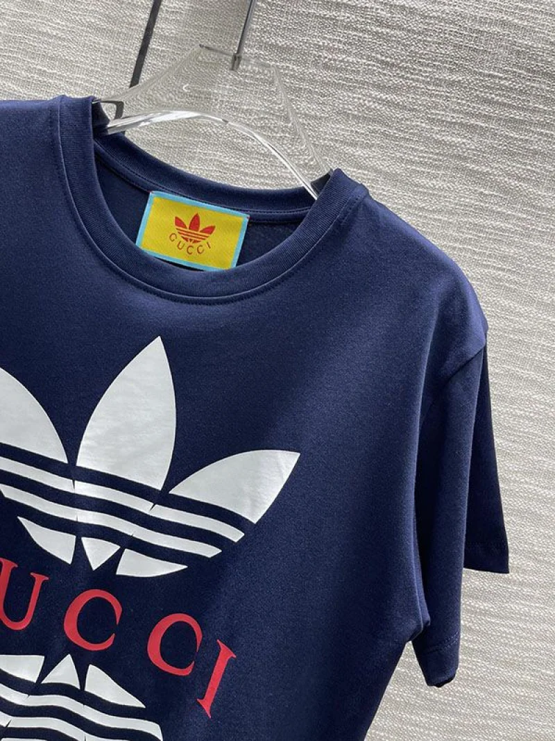 超話題! ディダス×グッチ コットン ジャージ Tシャツ コピー guy15669