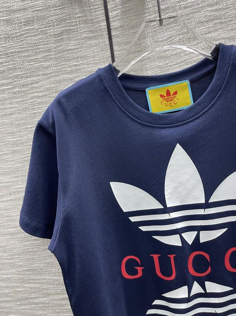 超話題! ディダス×グッチ コットン ジャージ Tシャツ コピー guy15669