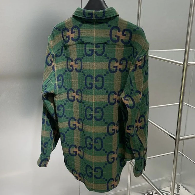 グッチ GG タータンチェック ウール シャツ コピー guz50681