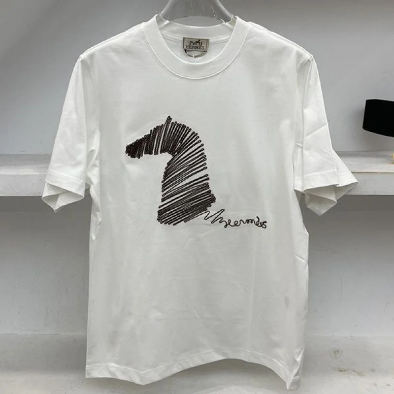 人気急上昇 エルメス マキシカルトゥーシュ 半袖Tシャツ 偽物 era31070