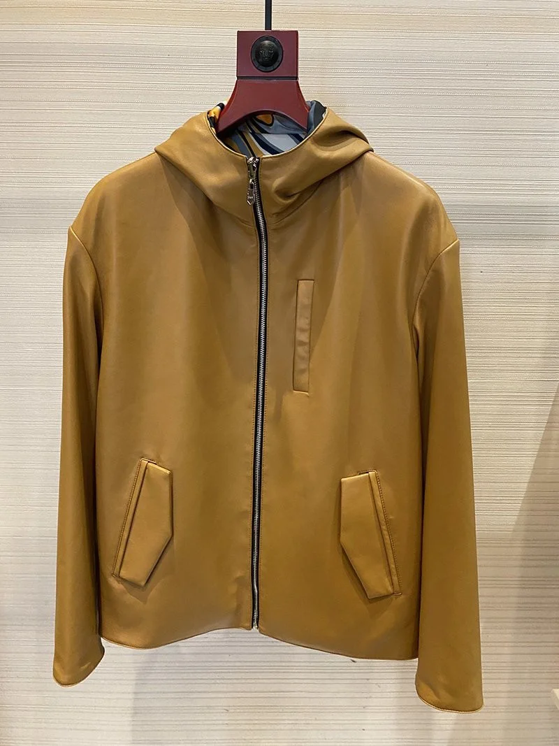 秋冬新作 エルメス レザー ジャケット コピー ディアスキン ☆両面着用可能☆ erf28548
