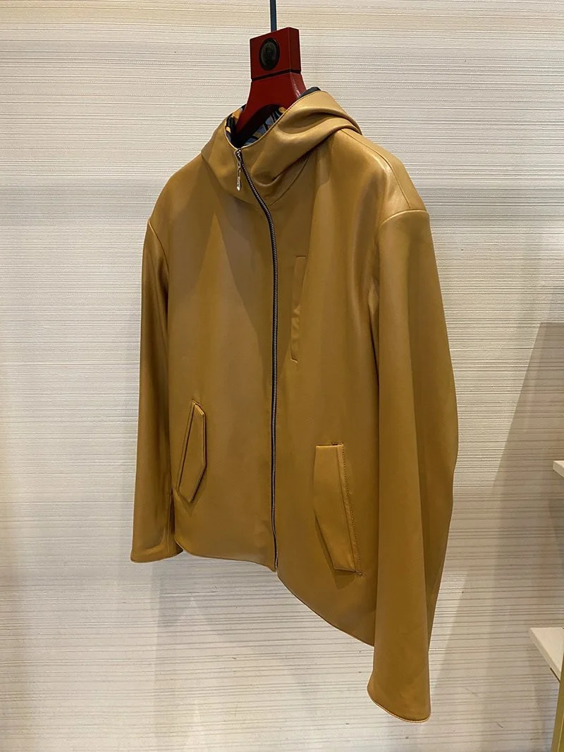 秋冬新作 エルメス レザー ジャケット コピー ディアスキン ☆両面着用可能☆ erf28548