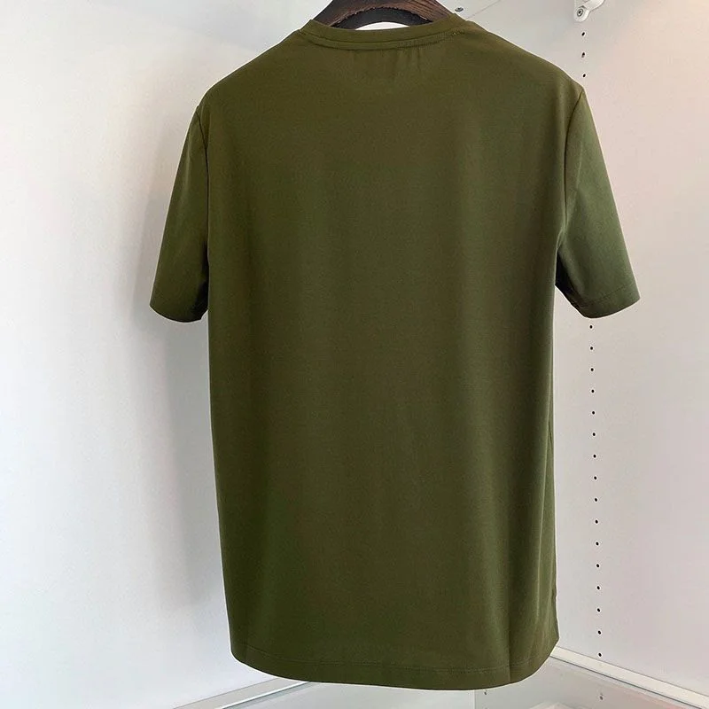 21-22AW【エルメス】レザーパッチロゴ コットン Tシャツ 偽物 erl28714