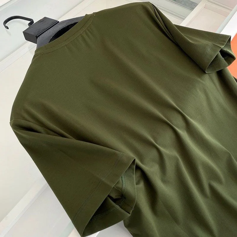 21-22AW【エルメス】レザーパッチロゴ コットン Tシャツ 偽物 erl28714