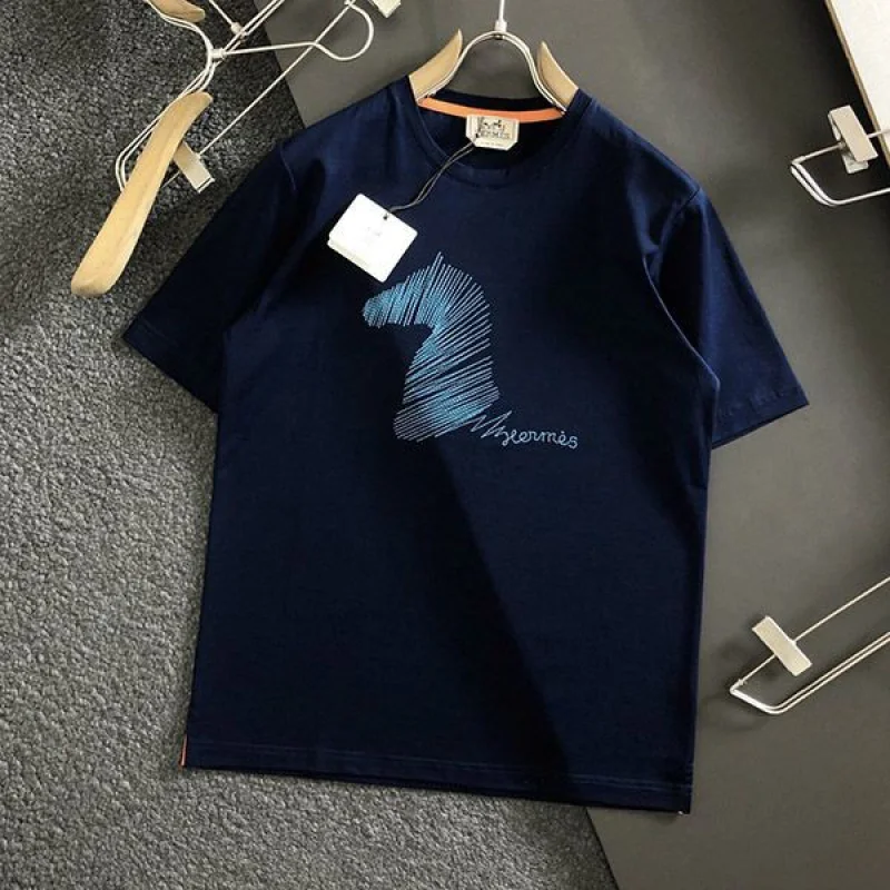 超希少！エルメス 半袖 Tシャツ 偽物 H刺繍 コットン erq96470