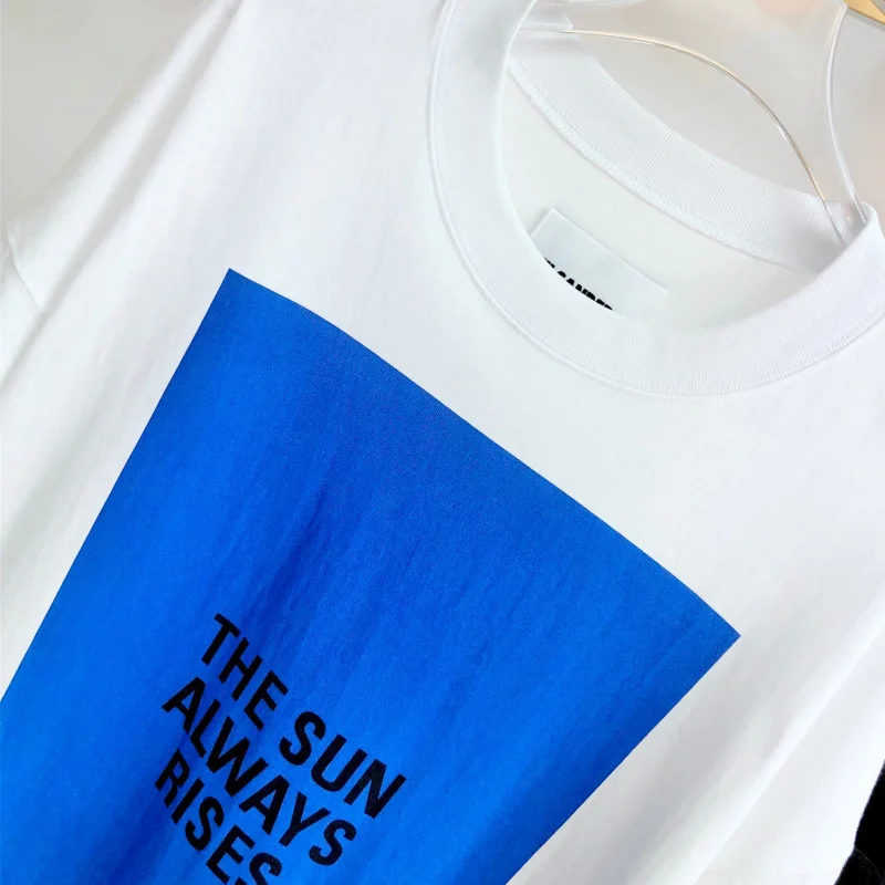 一目惚れ♪ジルサンダー Tシャツ コピー ロゴ プリント コットン 送関込み 2色 Jib98301