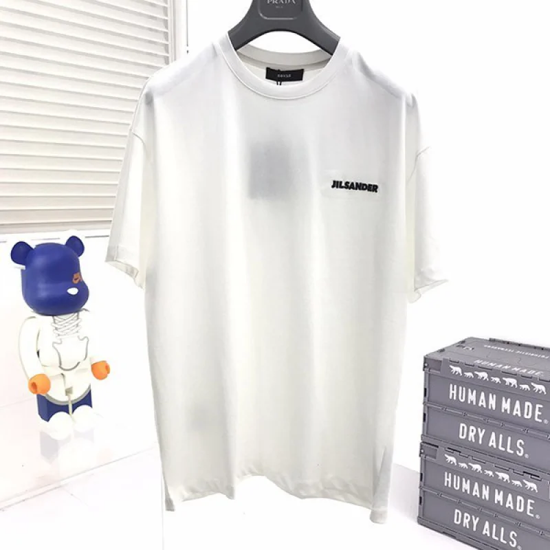 送料込ジルサンダー ロゴTシャツ 偽物 半袖 ホワイト Jie66506