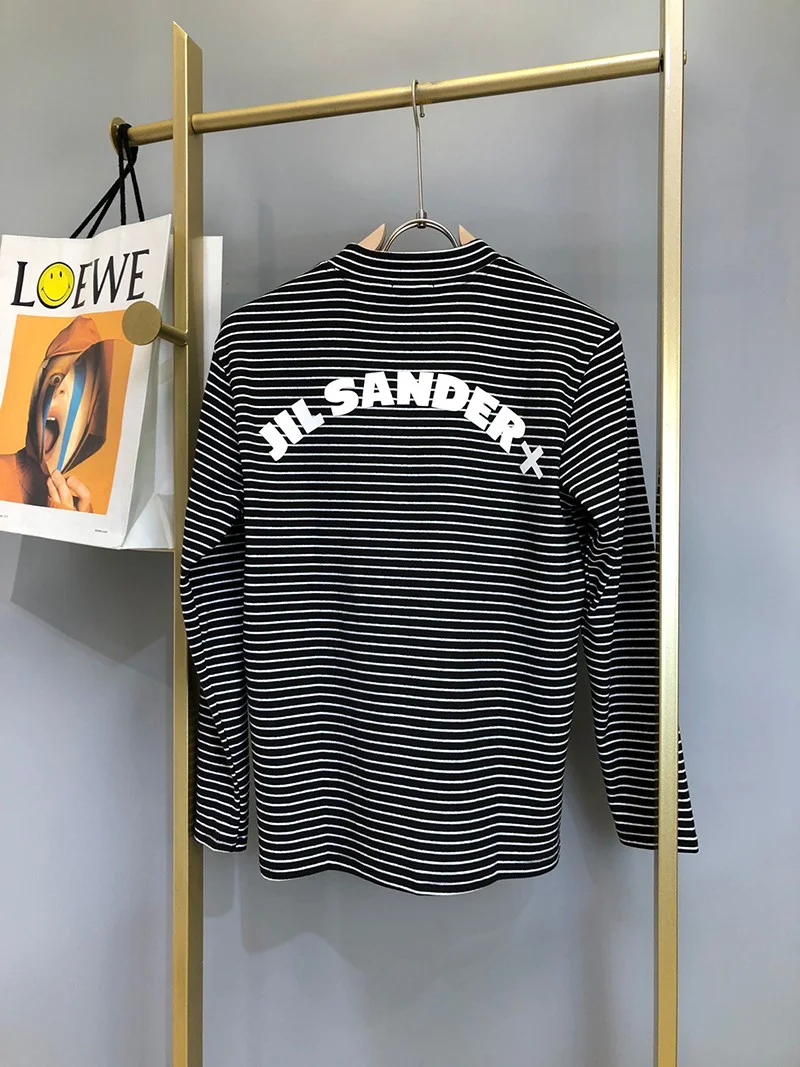 可愛いジルサンダー Tシャツ 偽物 ロゴ 長袖 ロンT Jih40210
