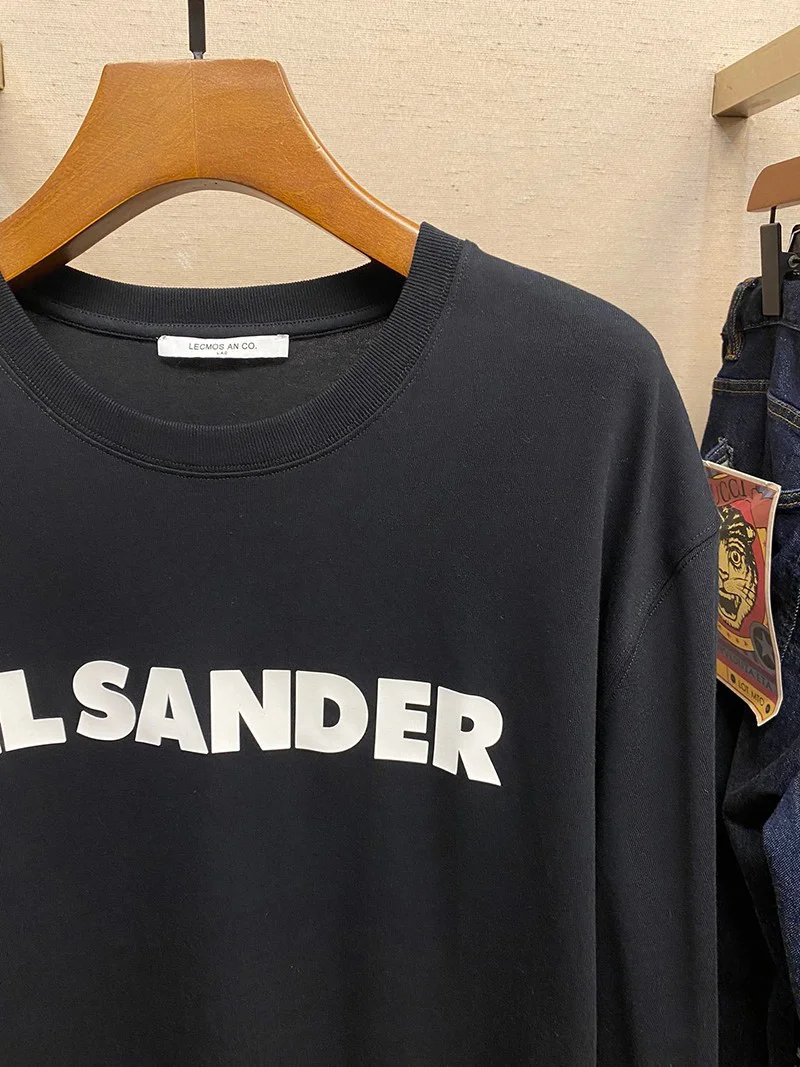 一目惚れ♪ジルサンダー Tシャツ コピー ロゴ プリント コットン 送関込み 2色 Jip45665