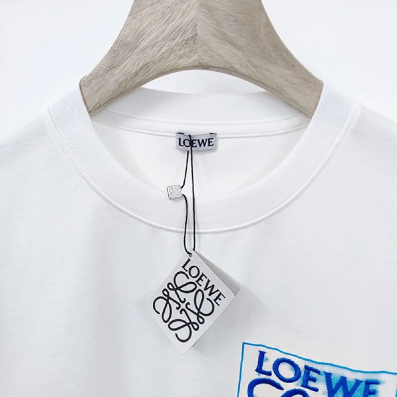 ロエベ☆アナグラム フェイクポケット ロゴ コットン 半袖Tシャツ コピー H526Y22X25