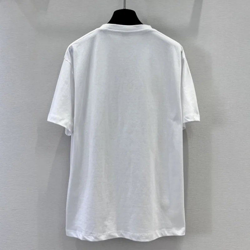 ロエべ アナグラム コットン フラワー ティー刺しゅう Tシャツ コピー H526Y22X70