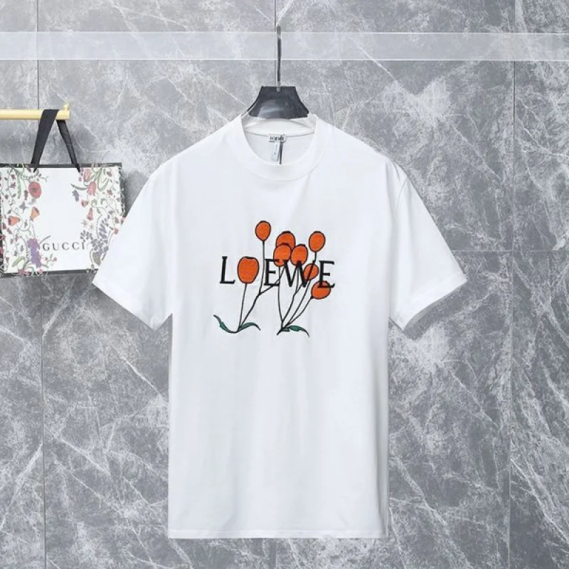 送料込新作☆ロエベ ハーバリウム コットン Tシャツ 偽物 H800Y22X13
