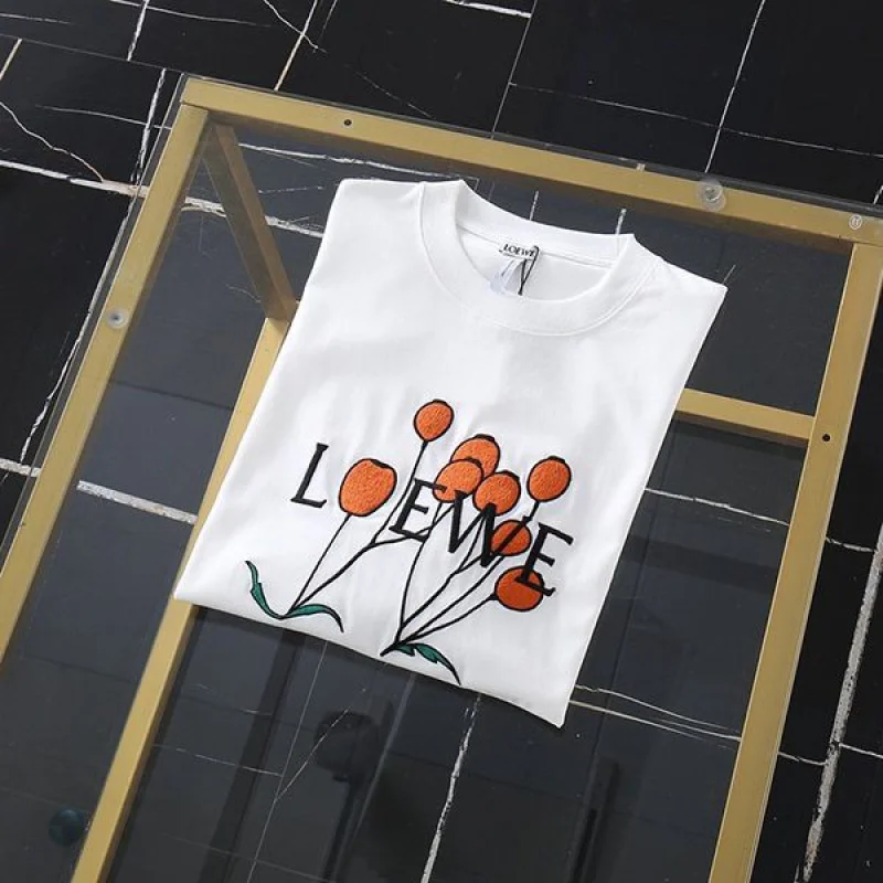 送料込新作☆ロエベ ハーバリウム コットン Tシャツ 偽物 H800Y22X13