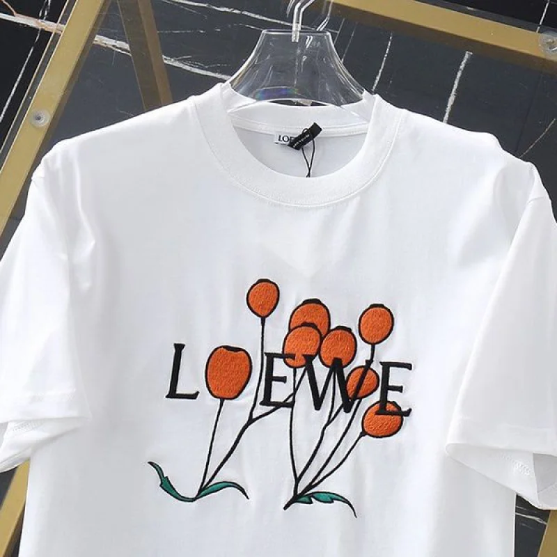 送料込新作☆ロエベ ハーバリウム コットン Tシャツ 偽物 H800Y22X13